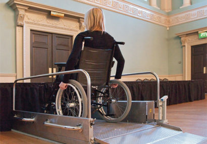 Setting the Stage: Portable lift at Bath Assembly Rooms